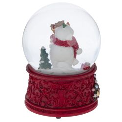 GAEM Фигурка декоративная "Снеговик" в стекл шаре (ключ, муз), L10 W10 H14 см, 2в.