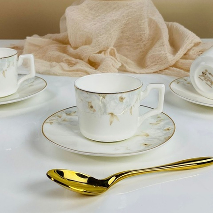 Lenardi 145-692 Кофейный набор 12пр. ЛИЛИАН в под.уп.(х10)Костяной фарфор
