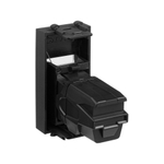 USB 2.0 розетка модульная, тип А-А, "Avanti", "Черный матовый", 1 модуль