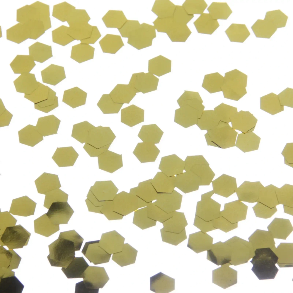 Конфетти «Грани» 15 г (6 мм), Золото