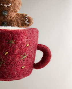 ZARA HOME ЕЛОЧНОЕ УКРАШЕНИЕ ИЗ ФЕТРА, КРАСНЫЙ