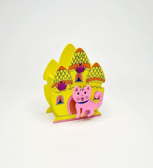 Подставка для ручек из дерева, замок