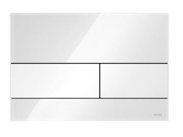 Стеклянная панель смыва унитаза TECEsquare для системы с двойным смывом, цвет белый