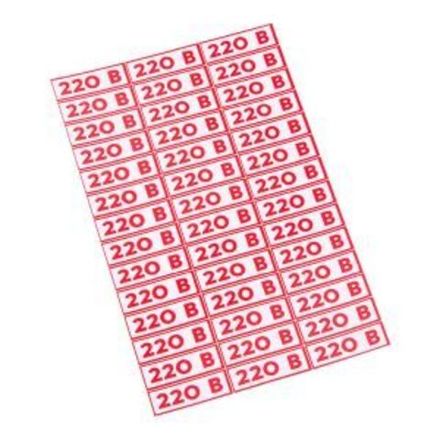 Наклейка знак электробезопасности «220 В» 10х30мм (42 шт. на листе, 5 листов) REXANT