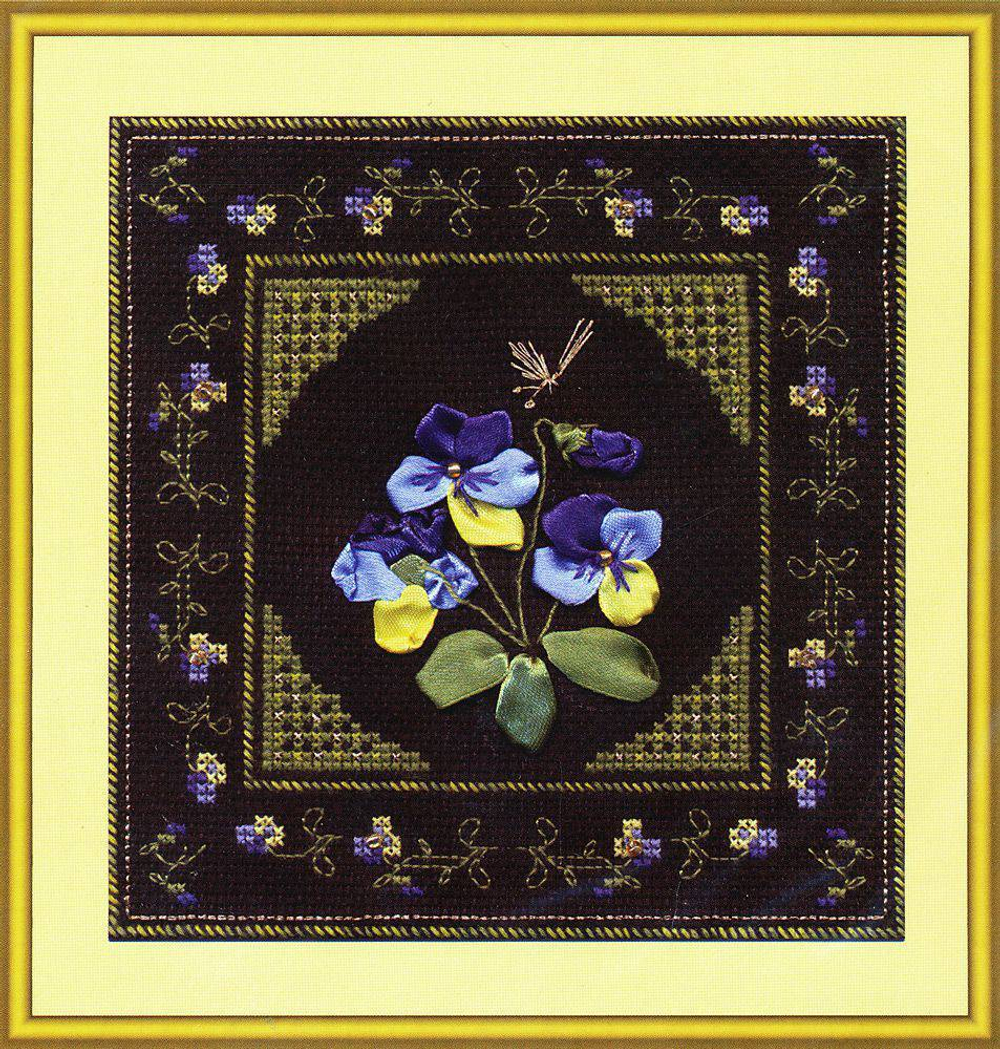 "Трехцветная фиалка"-Ц-849 вышивка