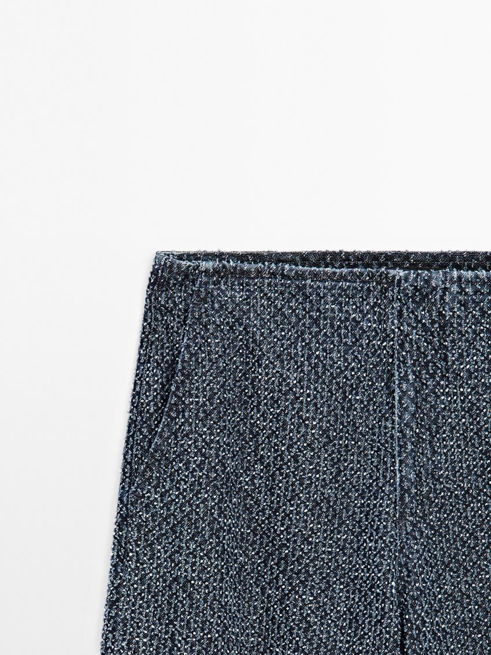 Massimo Dutti Брюки с высокой посадкой, синий