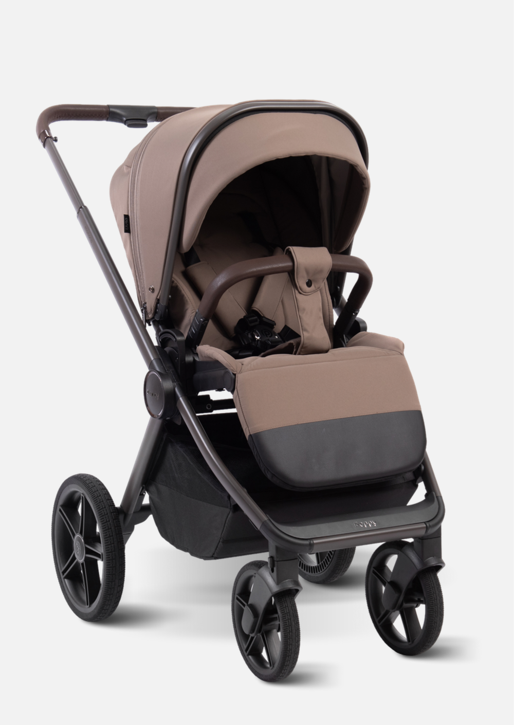 Peppy Коляска детская Monaco thermo 2 в 1 Mocca (кофе), рама серо-коричневая