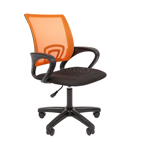 Кресло оператора Chairman 696 LT сетка/ткань оранжевый/черный