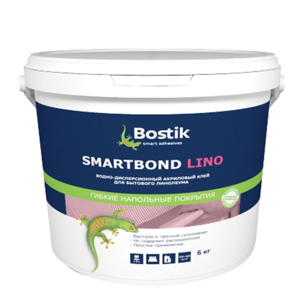 Клей для напольных покрытий Bostik SmartBond Lino 6 кг.