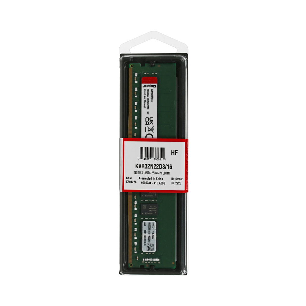 Комплект модулей памяти Kingston KVR32N22D8/16WP DDR4 16GB (Kit 2x8GB) 3200MHz
