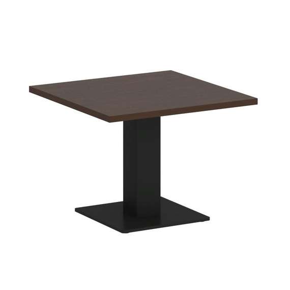 First Стол журнальный квадратный KSJ-2 Венге Цаво/Металл Черный 600*600*450