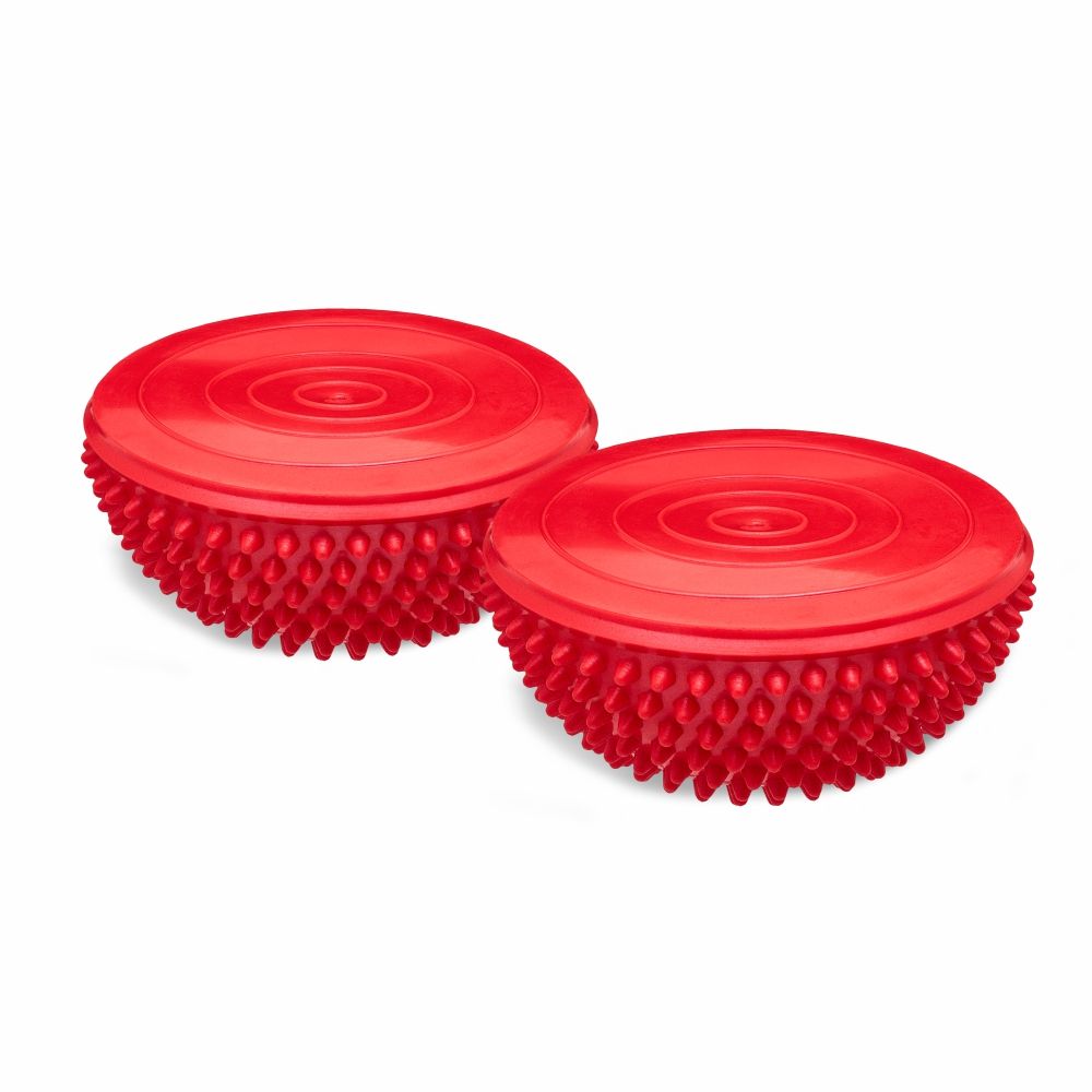 Полусфера массажно-балансировочная (набор 2 шт) красный