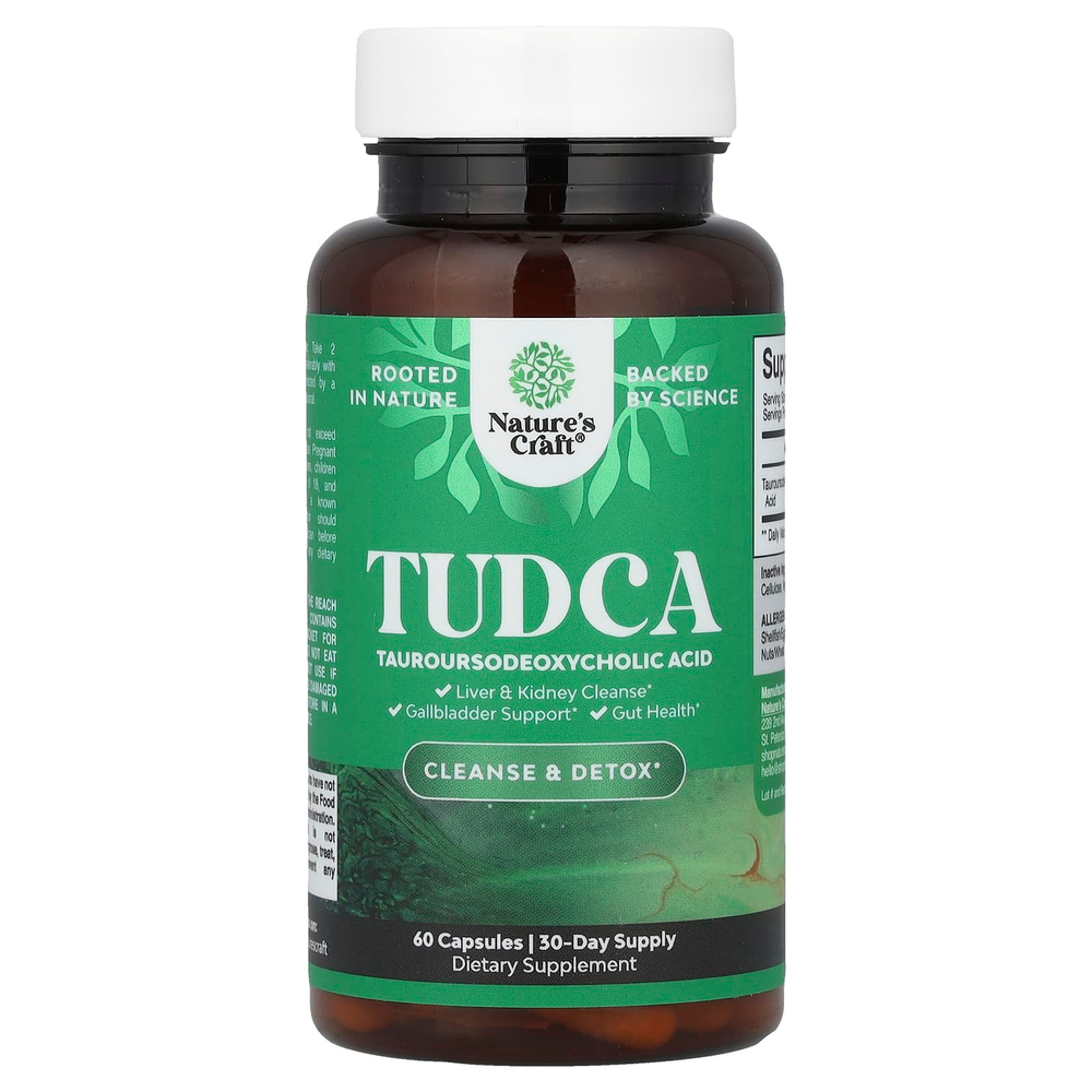 Nature's Craft, TUDCA, 60 капсул (250 мг на капсулу)