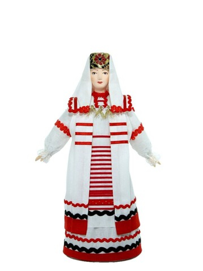 Кукла коллекционная Потешного промысла в удмуртском женском костюме. Народы России