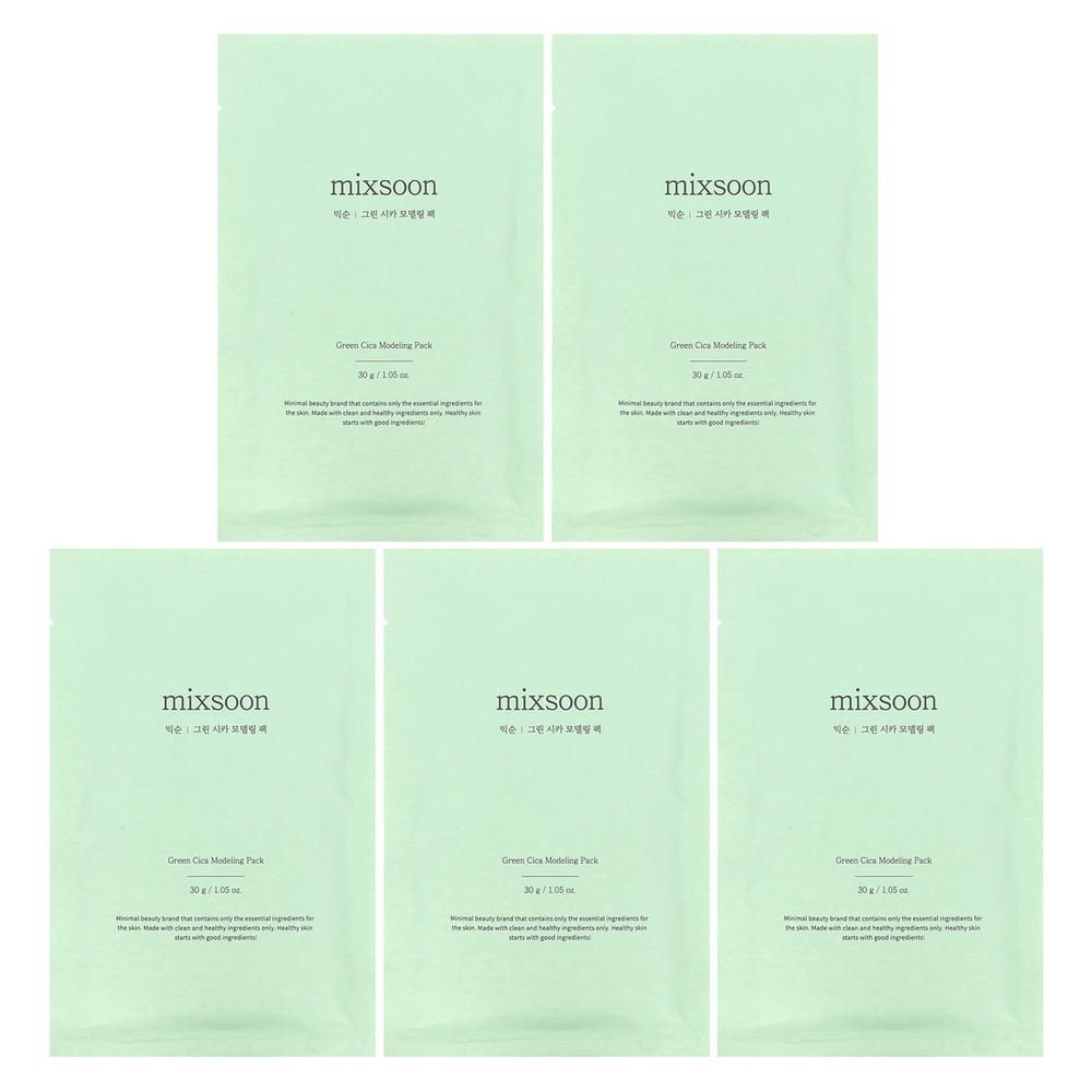 Mixsoon, Green Cica Modeling Pack, 5 упаковок по 30 г (1,05 унции)