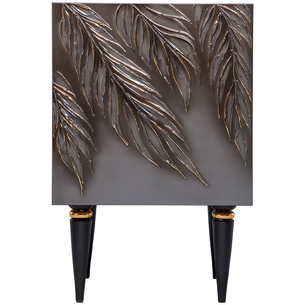 Тумба прикроватная Тропик Классика Серый Найт Голд левая