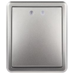 Выключатель ЭРА Эксперт 11-1202-03 с подсветкой IP20 10АХ-250В ОУ алюминий | Эра Эксперт