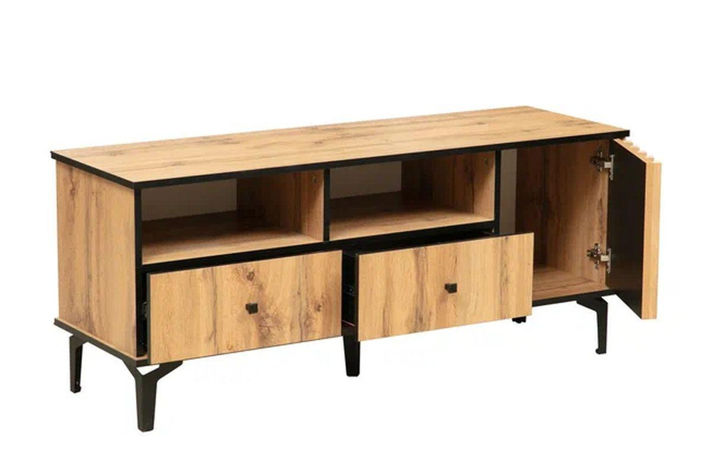 Тумба под ТВ Либерти 51.06 (опора h150) Дуб вотан/Черный