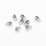 Концевик с петлей (см. описание), цвет серебро, диаметр 3 мм, цена за набор 2 шт