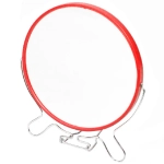 Зеркало настольное в металлической оправе «Практика» круг, подвесное двойное d-19,5 см