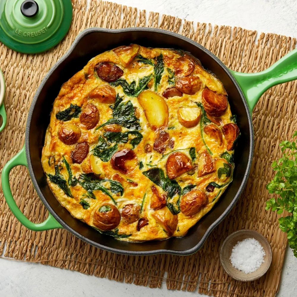 Le Creuset Сковорода чугунная 26см бамбук зеленая
