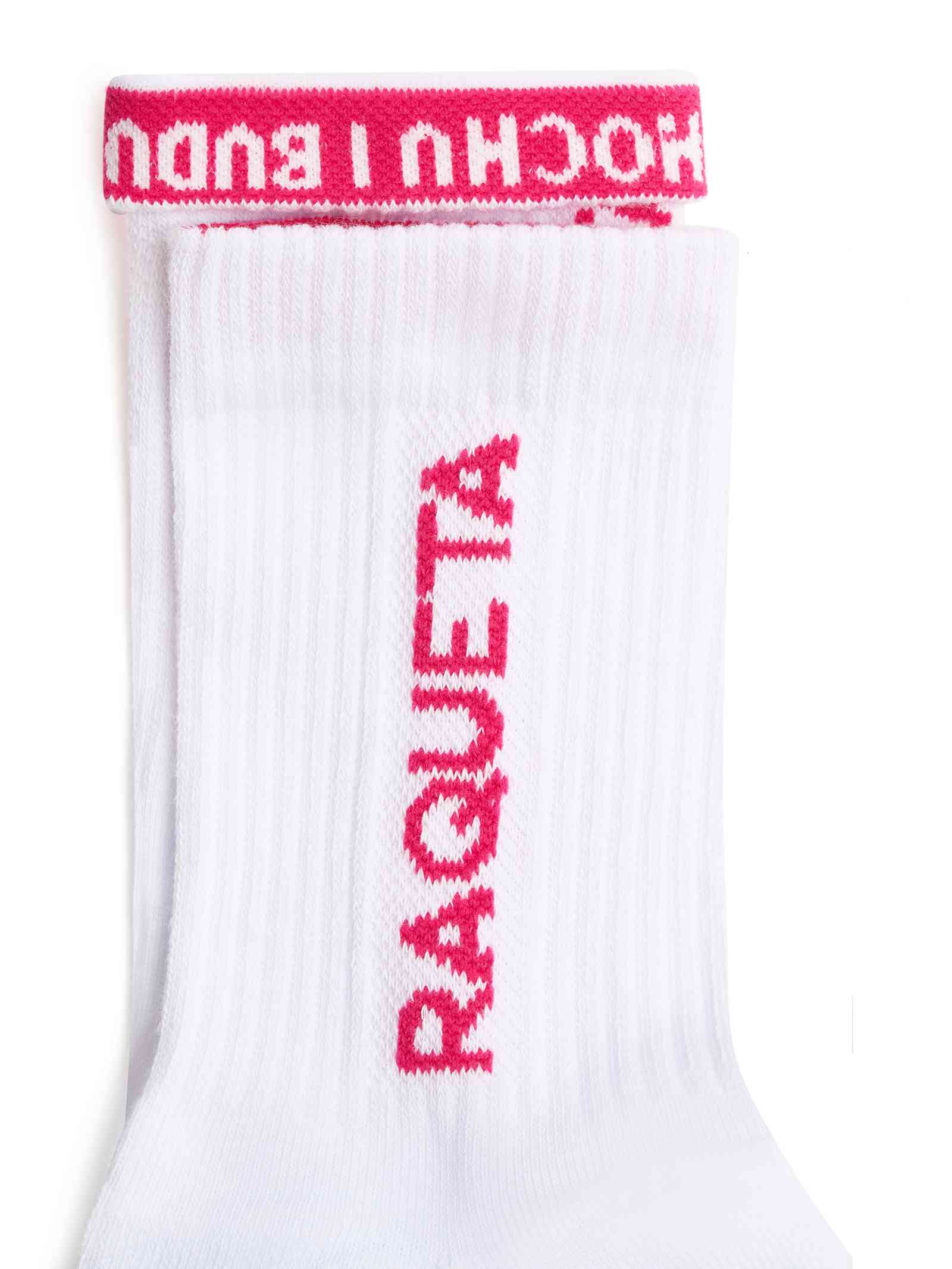Носки Tenista, белые c розовым