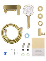 Смеситель для ванны с душем WONZON & WOGHAND BRILLIANT, Брашированное золото (WW-88037079-BG)