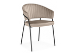 Стул на металлокаркасе WoodVille Лео светло-коричневый (H-61) / черный