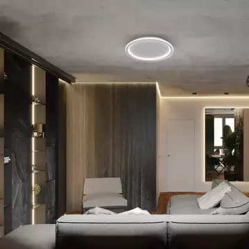 Светильник светодиодный управляемый с пультом 80W, Max. 5600Lum, 3000К-6500K, IP20, белый AL5800 RING