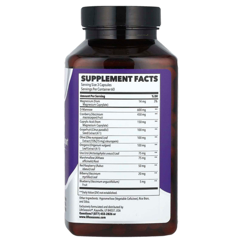 LifeSeasons, Urinari-X®, 180 растительных капсул