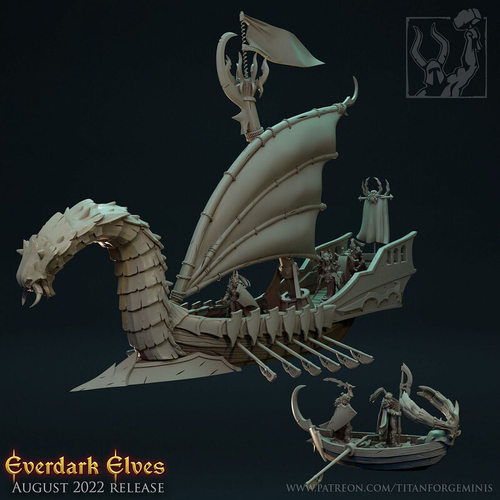 Grand Alliance Order Daughters of Khaine корабль 1 шт. миниатюра для dnd, днд, pathfinder, фентези, Настольная игра, НРИ, Варгейм, РПГ