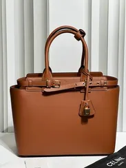 Сумки CELINE CONTI из натуральной телячьей кожи коричневый