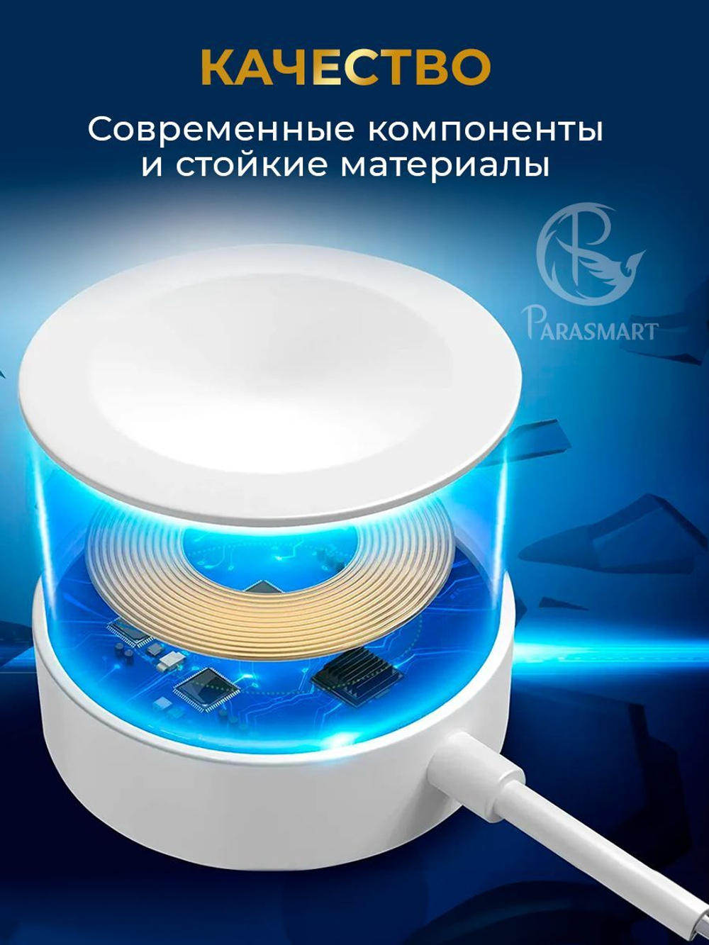 Зарядка 4 в 2 для Apple Watch, iPhone + 2 Type-C, разъем USB-A+C (белый)