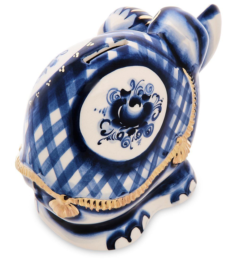 ГЛ- 675 Фигурка «Слон» Золото (Гжельский фарфор)