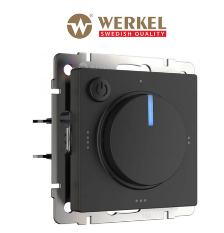 WERKEL Терморегулятор электромеханический для теплого пола (черный) W1151108