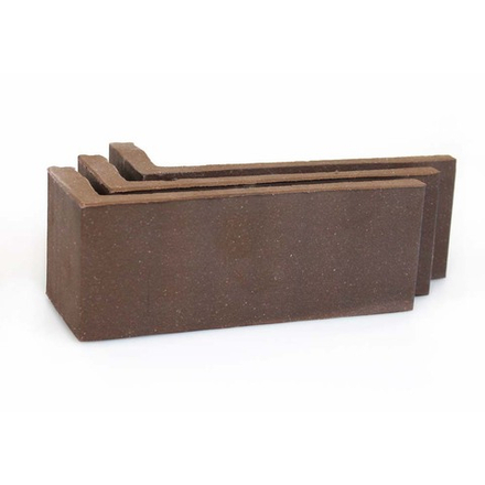 Плитка клинкерная под кирпич угловая Terramatic Plato Brown 2102, 185х60х71х14 мм
