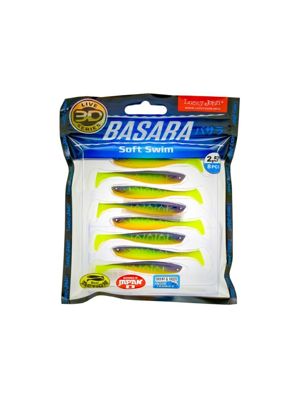Виброхвосты LJ 3D Series BASARA SOFT SWIM 6.0in (15,24)/PG03 3 шт. в упак.