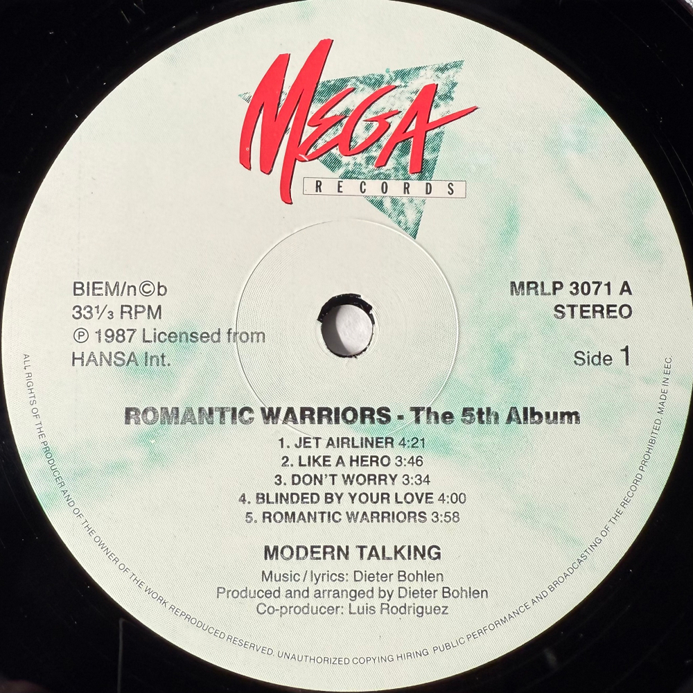 Modern Talking - Romantic Warriors - The 5th Album (Скандинавия 1987г.)