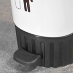 Ведро для мусора 8л с педалью, цвет белый