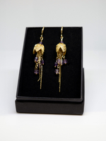 Серьги из аметиста в ювелирной огранке