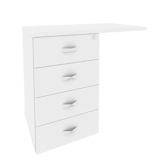 Onix Direct Тумба приставная (универсальная л/пр) O.TPU-4 Белый Бриллиант 842*460*750