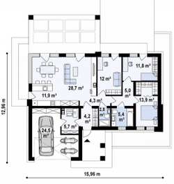 Проект Дом Уют 130,2 кв.м К-36