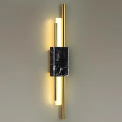 4361/10WL MIDCENT ODL23 221 черный мрамор/золотистый металл Настенный св-к IP20 LED 10W 3000K 625Лм MARMI