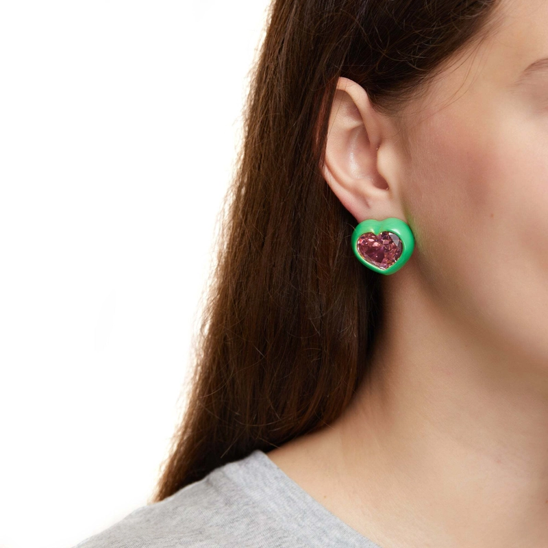 Серьги Бонни – Зелено-розовые