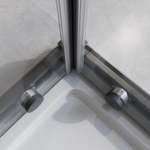 Душевой уголок Cezares RELAX-304-A-2-90-C-GM, 90х90х200, профиль оружейная сталь, прозрачное стекло