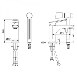 Смесители Migliore Laguna 26082 для раковины с гигиеническим душем