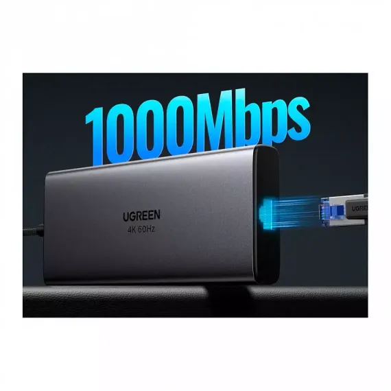 Ugreen CM639 10-in-1 USB-C port Converter Grey