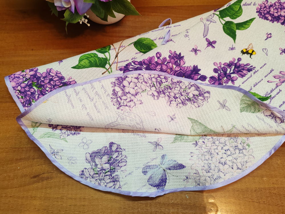 Полотенце кухонное, круглое, 2 шт, вафельное полотно