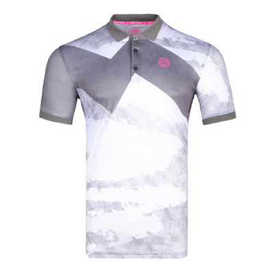 Мужское теннисное поло BIDI BADU Idir Tech Polo Men - White, Grey