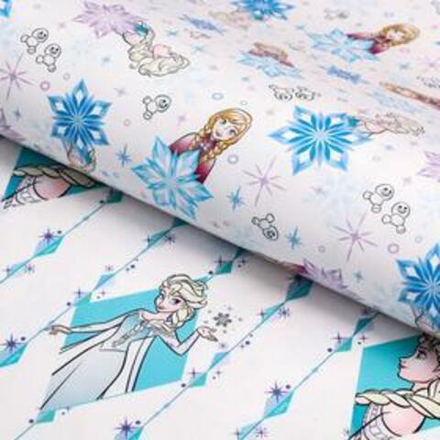 Бумага упаковочная глянцевая двусторонняя , Холодное сердце, 60x90 см